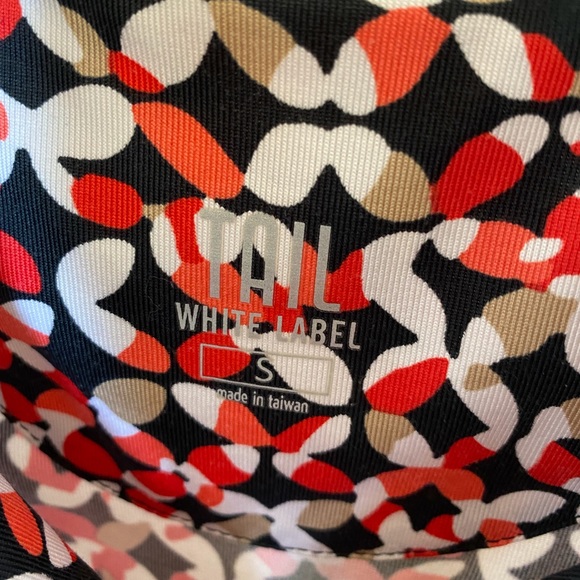 TAIL White Label Sleeveless 1/4 Zip Top Orange/Black pattern - Picture 5 of 11